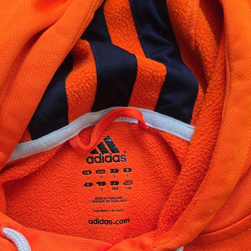Adidas Bold Orange and Black Hoodie